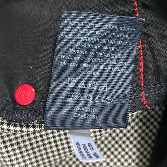 Tommy Hilfiger Womens Black White Houndstooth Stretchy Knit‎ Dress Pants - Picture 10 of 11